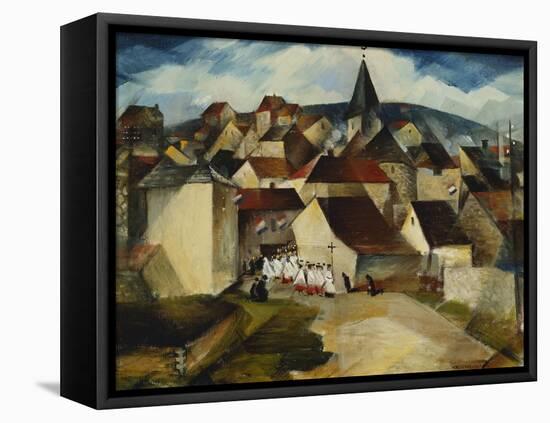 A Village Procession, France, C.1923-Christopher Richard Wynne Nevinson-Framed Premier Image Canvas