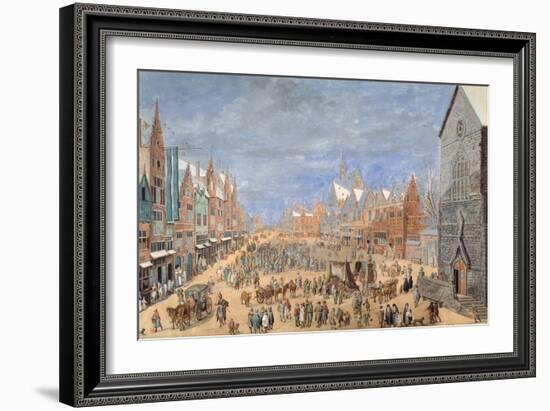 A Village Street with an Inn in Spring-Jan Brueghel the Elder-Framed Giclee Print