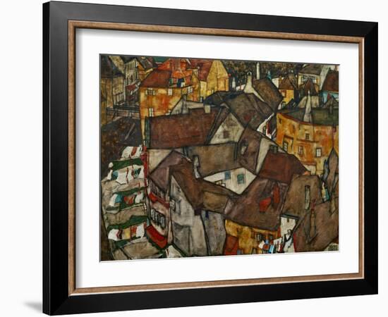 A Village-Egon Schiele-Framed Giclee Print