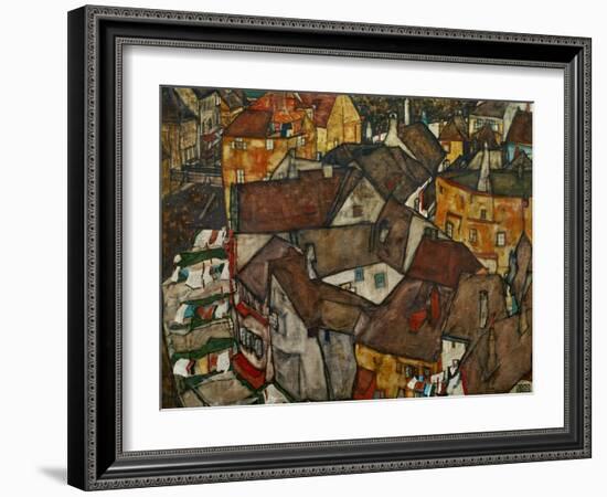 A Village-Egon Schiele-Framed Giclee Print