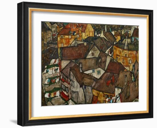 A Village-Egon Schiele-Framed Giclee Print