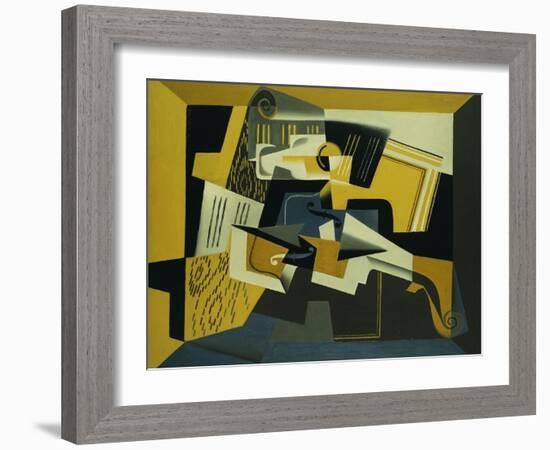 A Violin and Glass, 1918-Juan Gris-Framed Giclee Print