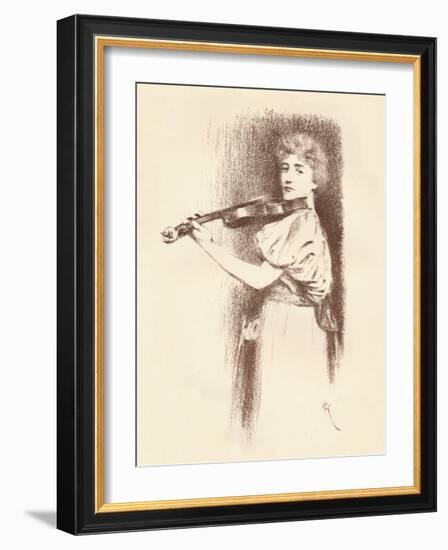 A Violinist, C1898-Fernand Khnopff-Framed Giclee Print