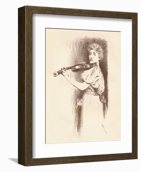 A Violinist, C1898-Fernand Khnopff-Framed Giclee Print