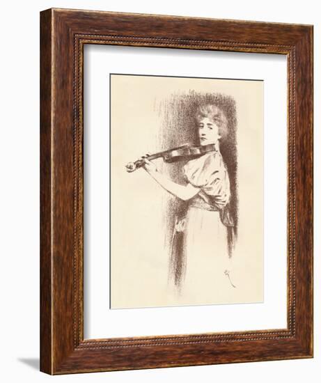 A Violinist, C1898-Fernand Khnopff-Framed Giclee Print