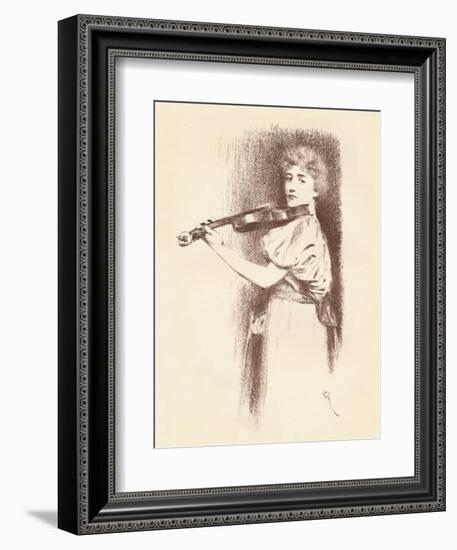 A Violinist, C1898-Fernand Khnopff-Framed Giclee Print