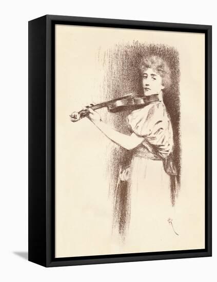 A Violinist, C1898-Fernand Khnopff-Framed Premier Image Canvas