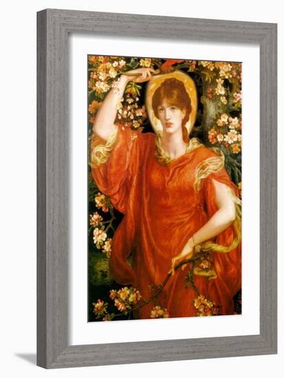 A Vision of Fiametta-Dante Gabriel Rossetti-Framed Art Print