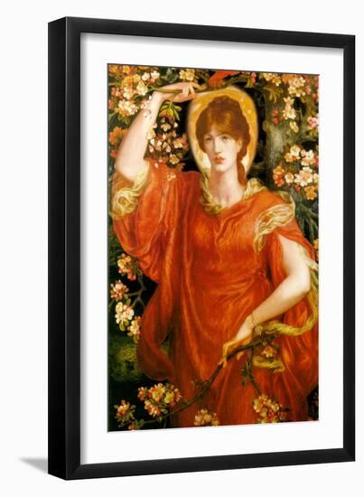 A Vision of Fiametta-Dante Gabriel Rossetti-Framed Art Print