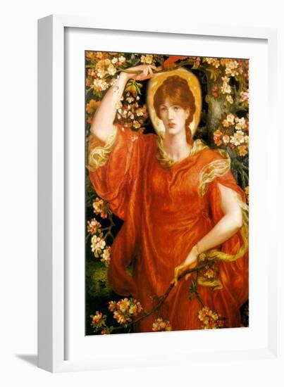 A Vision of Fiametta-Dante Gabriel Rossetti-Framed Art Print