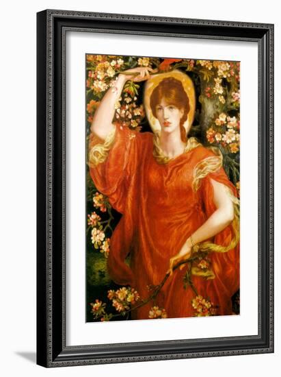 A Vision of Fiametta-Dante Gabriel Rossetti-Framed Art Print