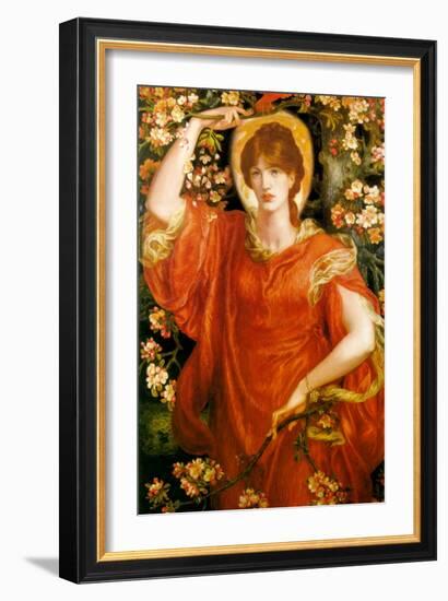 A Vision of Fiametta-Dante Gabriel Rossetti-Framed Art Print