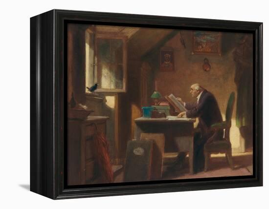 A Visit, about 1850-Carl Spitzweg-Framed Premier Image Canvas