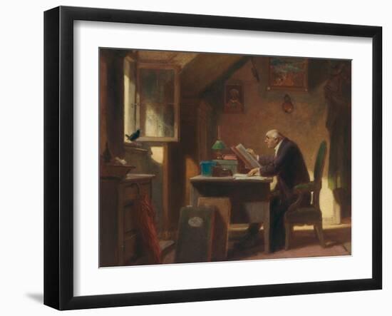 A Visit, about 1850-Carl Spitzweg-Framed Giclee Print