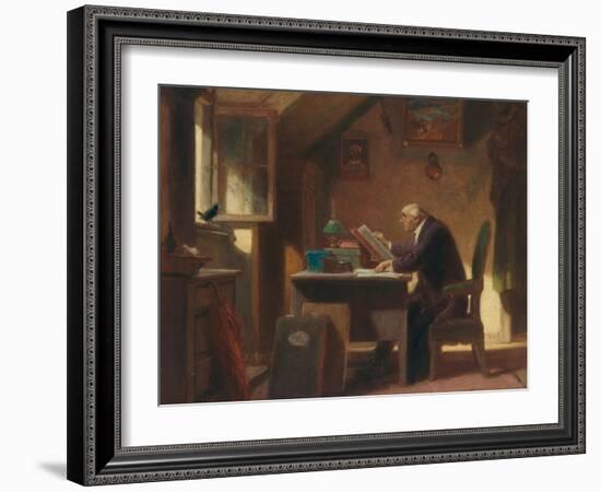 A Visit, about 1850-Carl Spitzweg-Framed Giclee Print