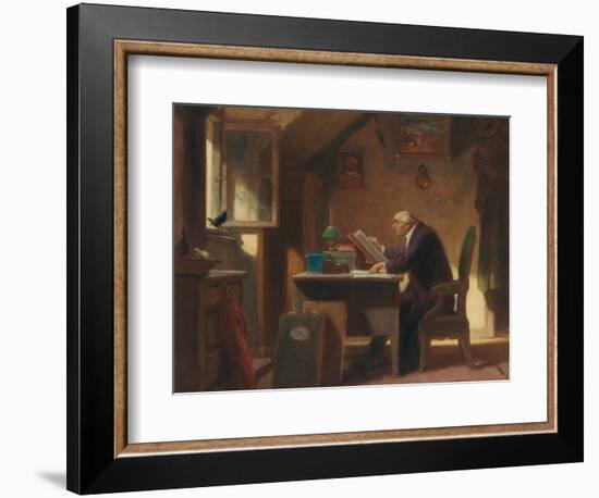 A Visit, about 1850-Carl Spitzweg-Framed Giclee Print