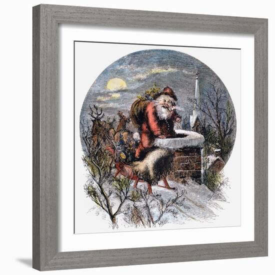 A Visit From St Nicholas-Thomas Nast-Framed Giclee Print