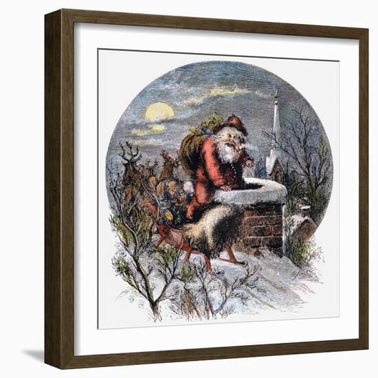 A Visit From St Nicholas-Thomas Nast-Framed Giclee Print