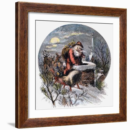 A Visit From St Nicholas-Thomas Nast-Framed Giclee Print