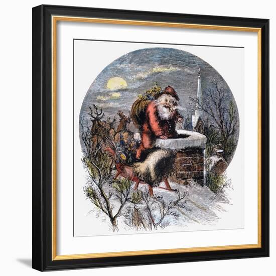 A Visit From St Nicholas-Thomas Nast-Framed Giclee Print