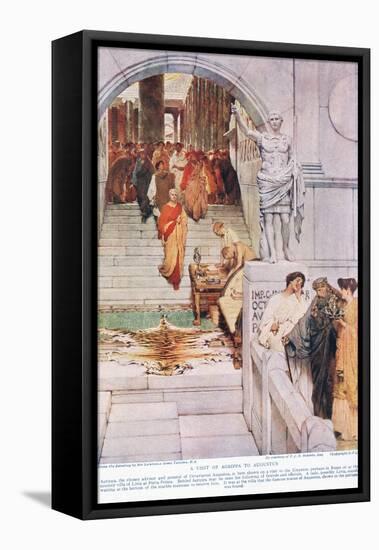 A Visit of Agrippa to Augustus-Sir Lawrence Alma-Tadema-Framed Premier Image Canvas