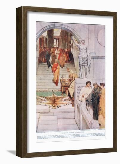 A Visit of Agrippa to Augustus-Sir Lawrence Alma-Tadema-Framed Giclee Print