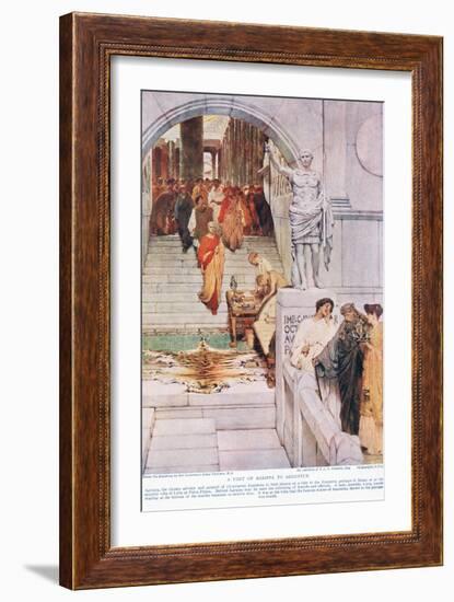 A Visit of Agrippa to Augustus-Sir Lawrence Alma-Tadema-Framed Giclee Print