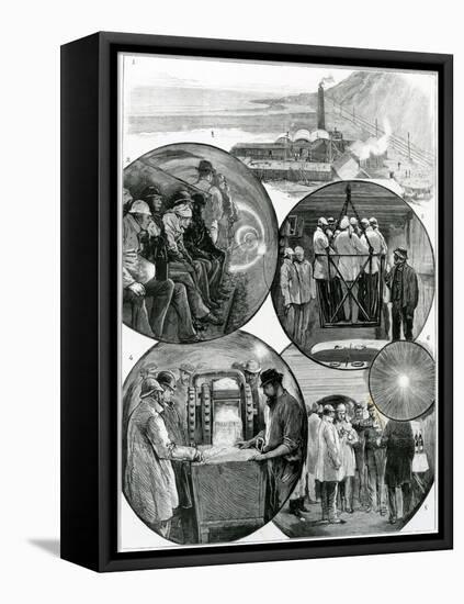 A Visit to the Channel Tunnel from 'The Graphic' 4th March, 1882-null-Framed Premier Image Canvas