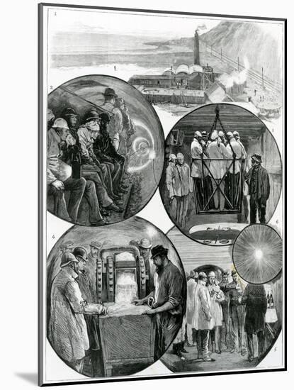 A Visit to the Channel Tunnel from 'The Graphic' 4th March, 1882-null-Mounted Giclee Print