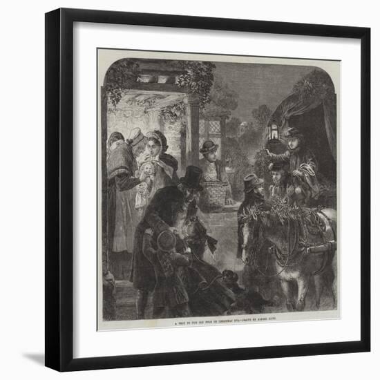 A Visit to the Old Folk on Christmas Eve-Alfred William Hunt-Framed Giclee Print