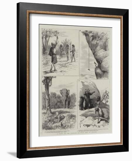 A Visit to the Veddahs or Wild Men of Ceylon-null-Framed Giclee Print