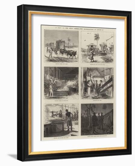 A Visit to the West Indies, the Manufacture of Sugar, II-null-Framed Giclee Print