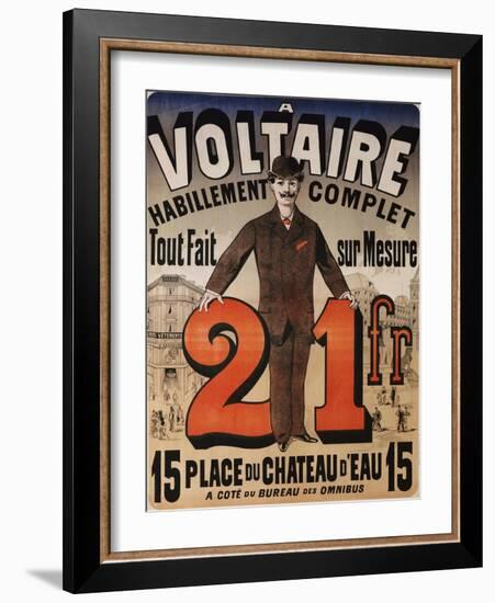 A Voltaire, circa 1877-Jules Chéret-Framed Giclee Print