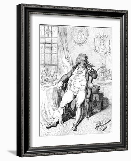A Voluptuary under the Horrors of Digestion, 1792-James Gillray-Framed Giclee Print