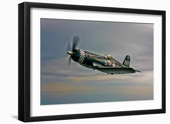 A Vought F4U-4 Corsair in Korean War Markings-null-Framed Photographic Print