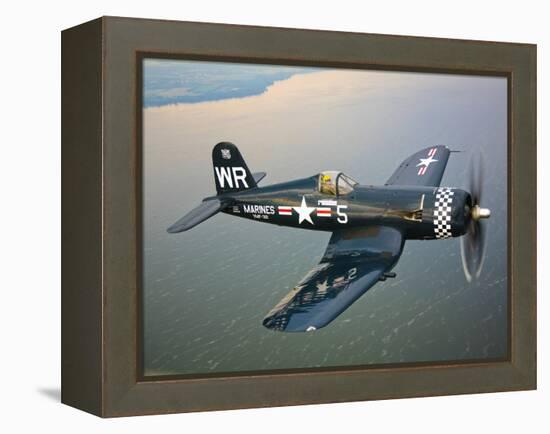 A Vought F4U-5 Corsair in Flight-Stocktrek Images-Framed Premier Image Canvas