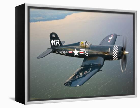 A Vought F4U-5 Corsair in Flight-Stocktrek Images-Framed Premier Image Canvas