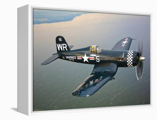 A Vought F4U-5 Corsair in Flight-Stocktrek Images-Framed Premier Image Canvas