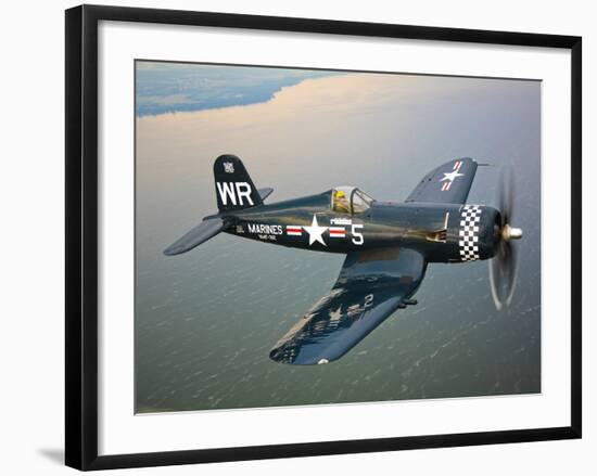 A Vought F4U-5 Corsair in Flight-Stocktrek Images-Framed Premium Photographic Print