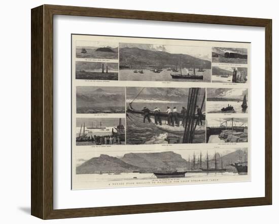 A Voyage from England to Natal in the Union Steam-Ship Arab-Joseph Nash-Framed Giclee Print