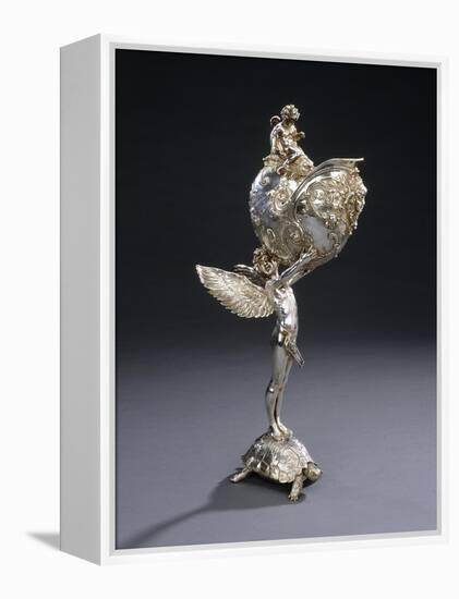 A W.M.F. Electroplated Bronze Sculptural Flower Holder-Franz von Stuck-Framed Premier Image Canvas