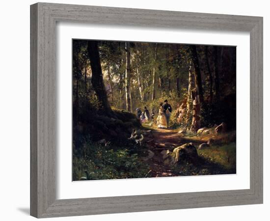 A Walk in a Forest, 1869-Ivan Shishkin-Framed Giclee Print