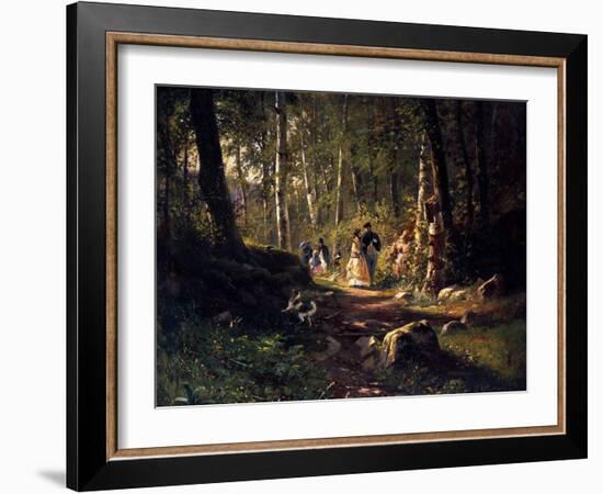 A Walk in a Forest, 1869-Ivan Shishkin-Framed Giclee Print