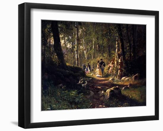 A Walk in a Forest, 1869-Ivan Shishkin-Framed Giclee Print