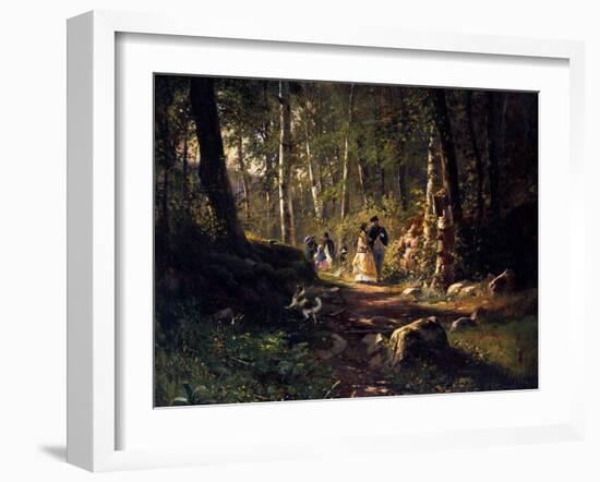 A Walk in a Forest, 1869-Ivan Shishkin-Framed Giclee Print