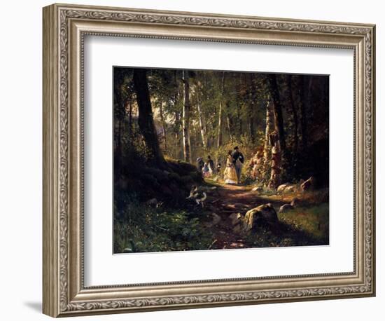 A Walk in a Forest, 1869-Ivan Shishkin-Framed Giclee Print