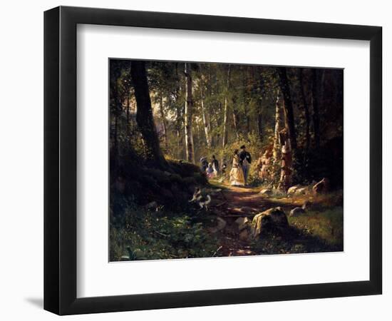 A Walk in a Forest, 1869-Ivan Shishkin-Framed Giclee Print