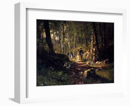 A Walk in a Forest, 1869-Ivan Shishkin-Framed Giclee Print