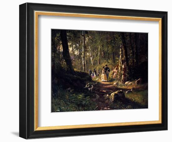 A Walk in a Forest, 1869-Ivan Shishkin-Framed Giclee Print