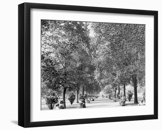 A Walk in Lincoln Park, Chicago-null-Framed Photo